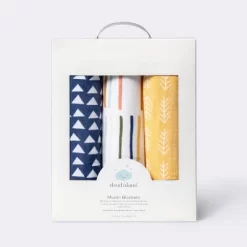 Muslin Swaddle Blankets Primary - Cloud Island™ Navy/Yellow 3pk -Cloud Island™ GUEST 9f0258ef cb1b 4557 9170 4d16543ef2d9