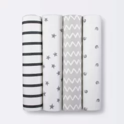 Flannel Baby Blankets Hedgehog 4pk - Cloud Island™ -Cloud Island™ GUEST a1079006 b9f0 4868 ba7a fbd1e4cd48af