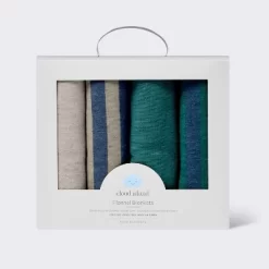 Flannel Baby Blankets - Cool Metallic - 4pk - Cloud Island™ -Cloud Island™ GUEST b589d781 c664 4d2b b110 d397d2a9b0ab