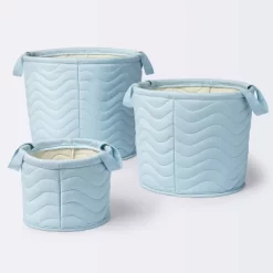 Quilted Fabric Small Round Storage Basket - Blue - Cloud Island™ -Cloud Island™ GUEST b5ea39f4 c0fb 41bd b243 b44948b1ddaf 2