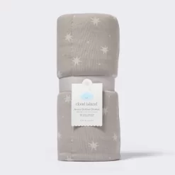 Rayon From Bamboo Jersey Quilted Blanket - Stars - Gray - Cloud Island™ -Cloud Island™ GUEST b6af7ffc b253 42a5 bfba ab28359afc59
