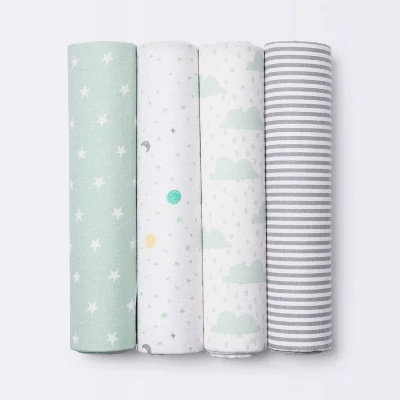 Flannel Baby Blankets Space - Cloud Island™ 4pk 5 Flannel Baby Blankets Space - Cloud Island™ 4pk - Image 3