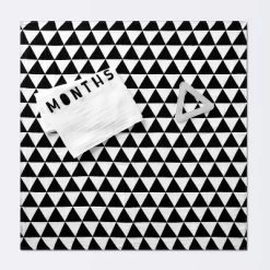 Muslin Blankets With Felt Frame Triangle - Cloud Island™ White/Black -Cloud Island™ GUEST bc102c4e 2e17 462a 8941 2ecdc41a2dea