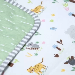 Jersey Knit Reversible Baby Blanket Jungle Animals - Cloud Island™ Gray/Green -Cloud Island™ GUEST bd249f9c fccc 4c00 a35b 839d31e21f7d