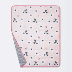 Jersey Knit Reversible Baby Blanket Floral - Cloud Island™ - Pink -Cloud Island™ GUEST bdf426c3 ac43 4f47 b345 bf731efd939d