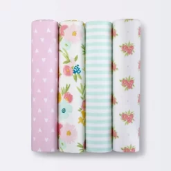 Flannel Baby Blankets Floral Fields 4pk - Cloud Island™ -Cloud Island™ GUEST bea48922 f11a 41ab a5c9 ccbf1674a426