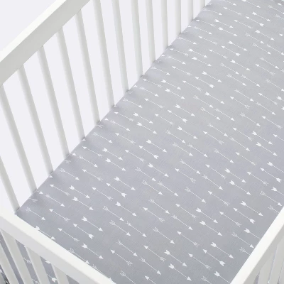 Fitted Crib Sheet Arrows - Cloud Island™ Gray 4 Fitted Crib Sheet Arrows - Cloud Island™ Gray - Image 2