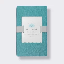 Polyester Rayon Fitted Crib Sheet - Teal - Cloud Island™ -Cloud Island™ GUEST bf1bd037 e245 47ed 900c f8e99a8486e0