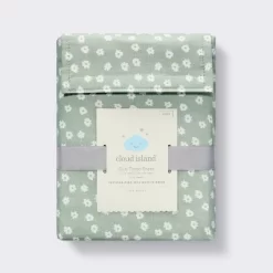 Cotton Fitted Crib Sheet - Daisies Green - Cloud Island™ -Cloud Island™ GUEST c48cac45 5d36 49a2 bd33 86b2f37ad7eb