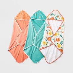 Baby Girls' 3pk Floral Meadow Hooded Towel - Cloud Island™ -Cloud Island™ GUEST c8b98acd e370 48c8 87ce 92afa2aa88e2