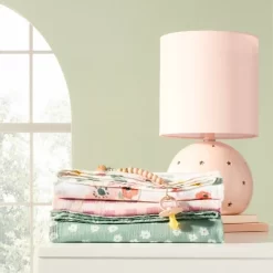 Muslin Swaddle Baby Blanket - Floral Gingham - 3pk - Cloud Island™