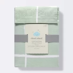 Fitted Crib Sheet - Cloud Island™ Mint Windowpane -Cloud Island™ GUEST cbc12d02 bfe1 469c 8ee6 aa8b3b9a518f