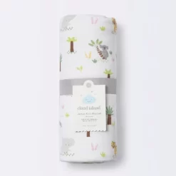 Jersey Knit Reversible Baby Blanket Jungle Animals - Cloud Island™ Gray/Green -Cloud Island™ GUEST d448c1e4 867d 49ad 8c3d cb33d3d5df8f