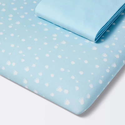 Fitted Jersey Play Yard Crib Sheet Dino-snore - Light Blue - 2pk - Cloud Island™ 6 Fitted Jersey Play Yard Crib Sheet Dino-snore - Light Blue - 2pk - Cloud Island™ - Image 4