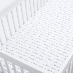 Fitted Crib Sheet I Love You - Cloud Island™ White/Gray -Cloud Island™ GUEST db3515ee f6d3 4511 964b 5571ef9b8df6