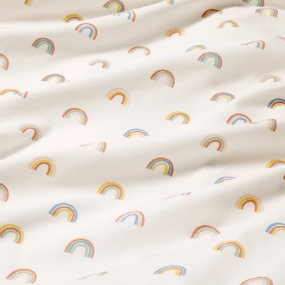 Cotton Fitted Crib Sheet - Rainbows - Cloud Island™ 4 Cotton Fitted Crib Sheet - Rainbows - Cloud Island™ - Image 2