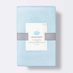Polyester Rayon Fitted Crib Sheet - Solid Blue - Cloud Island™ -Cloud Island™ GUEST e1c97adf a462 4d2b 90a9 3876d6b7c9b1