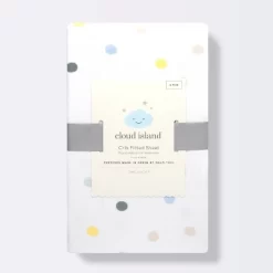 Polyester Rayon Jersey Fitted Crib Sheet - Cloud Island™ Multi Dot -Cloud Island™ GUEST e25f8096 1d59 4b5a a111 0201bce214a5