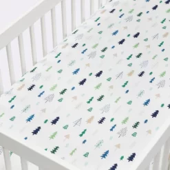 Crib Fitted Sheet Trees - Cloud Island™ - Blue