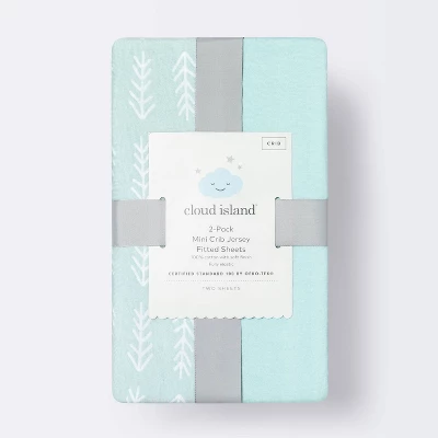 Fitted Mini Crib Sheet - Arrows/Mint - 2pk - Cloud Island™ 5 Fitted Mini Crib Sheet - Arrows/Mint - 2pk - Cloud Island™ - Image 3