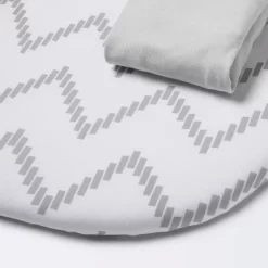 Jersey Bassinet Sheet - Cloud Island™ Gray Chevron And Solid Gray - 2pk -Cloud Island™ GUEST ee8a9601 47fd 4567 a503 9109ebbc34c6