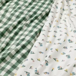 Fitted Jersey Crib Sheet -Floral Gingham Green - 2pk - Cloud Island™ -Cloud Island™ GUEST f1d70295 d746 47c5 b860 1643b830b2d7