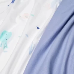 Fitted Jersey Crib Sheet 2pk - Cloud Island™ Fish Friends And Solid Blue -Cloud Island™ GUEST f4432d56 1fe1 406c 92a8 77441c6f35a3