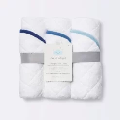 Changing Pad Liner White With Blue Edge - Cloud Island™ 3pk 7 Changing Pad Liner White With Blue Edge - Cloud Island™ 3pk -Cloud Island™ GUEST f7a275d1 4928 4987 b2b5 bf1f4ebc764b