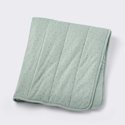 Rayon From Bamboo Jersey Quilted Blanket - Dashes - Green - Cloud Island™ 6 Rayon From Bamboo Jersey Quilted Blanket - Dashes - Green - Cloud Island™ - Image 4