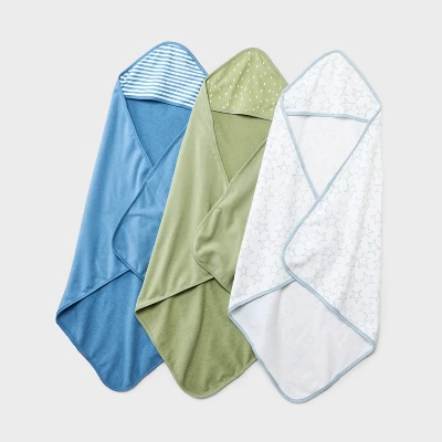 Baby 3pk Hooded Towel - Cloud Island™ 5 Baby 3pk Hooded Towel - Cloud Island™ - Image 3